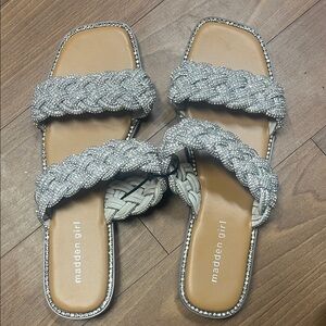 Madden Girl Metallic Braided Sandals